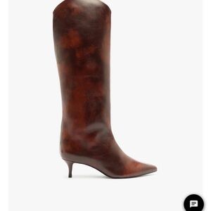 SCHUTZ Brown Leather Heeled Boots